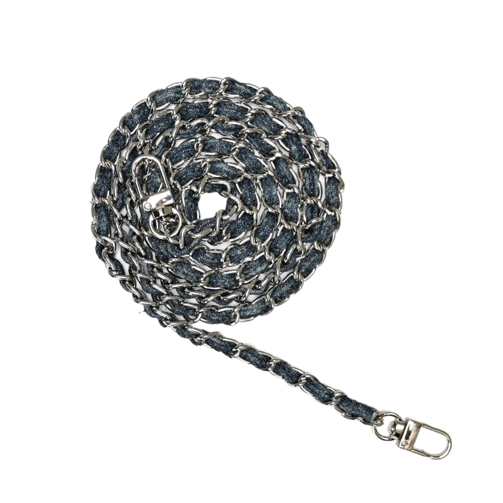 Denim is Love Silver Long Strap